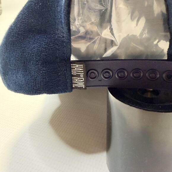 Hall Of Fame 2nd Sucks Hat Cap Snap Back Mens Navy Gray Suede FAME Embroidered - Picture 5 of 9